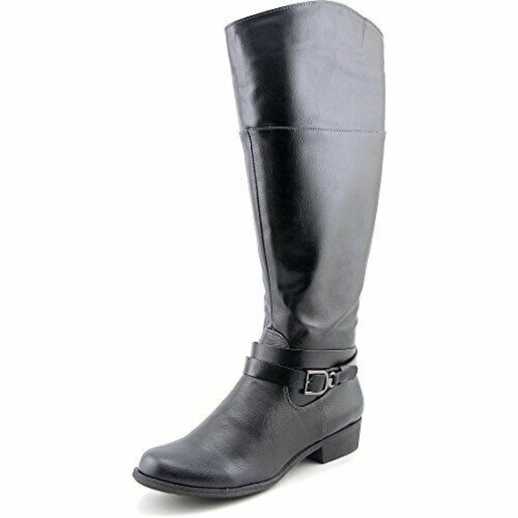 Natural Soul Variant Women's Black Knee High Riding Boots Size 8.5 Wide Calf NEW - Picture 1 of 1